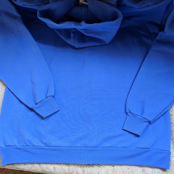 Men's Blue Full Zip Hoodie - Picture 10 of 10